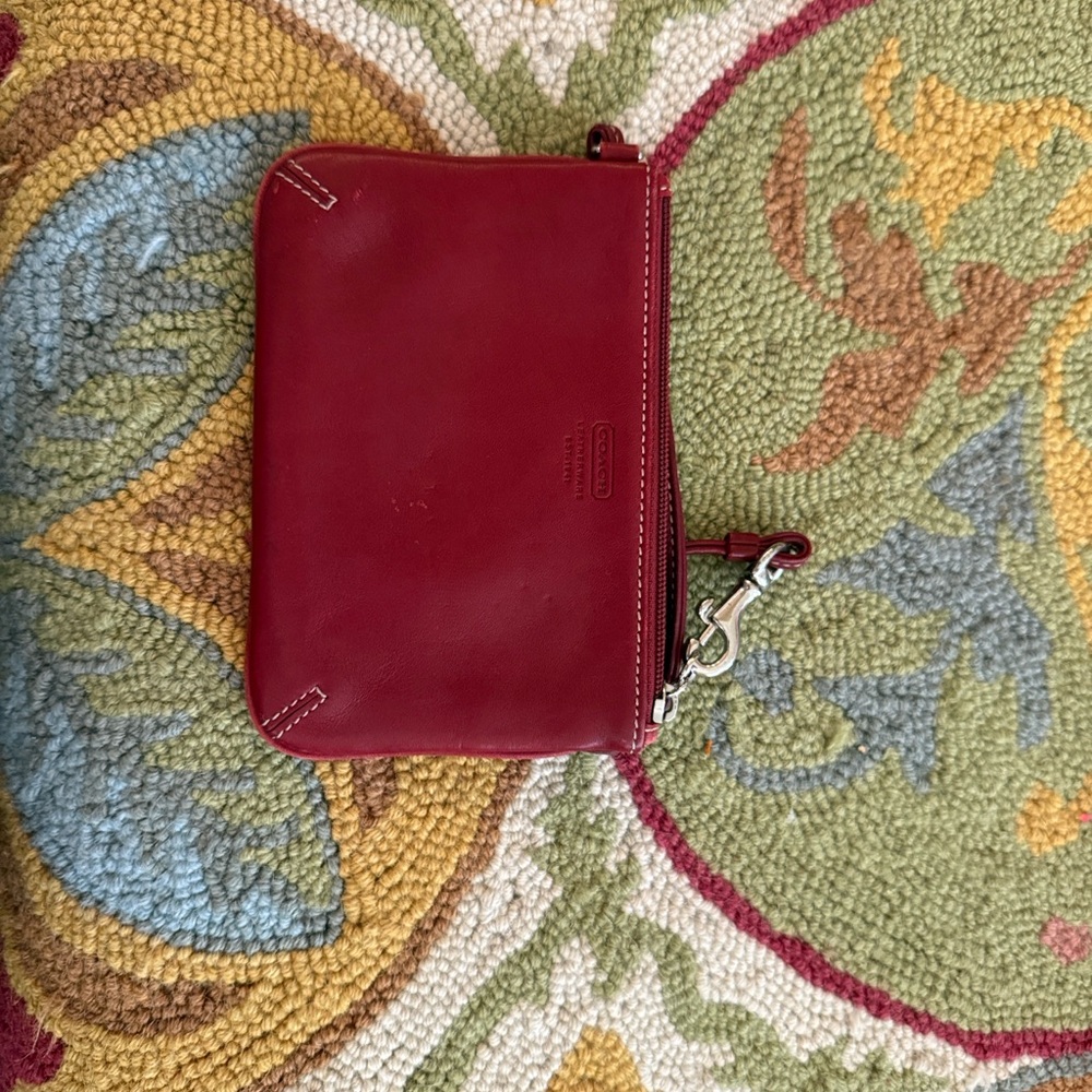 Coach Cherry Leather Wristlet